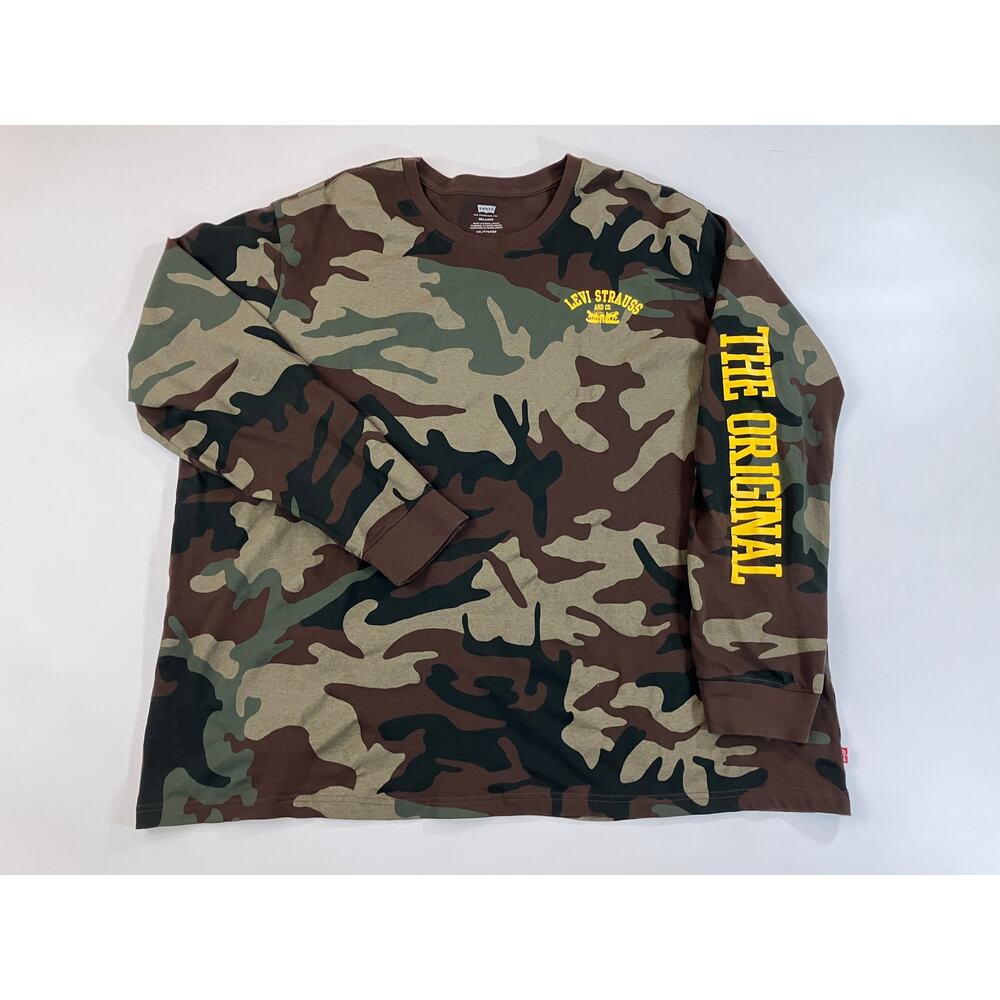 Levi’s Relaxed Camo Long Sleeve T Shirt XXL The Original 1873 Graphic Sleeve